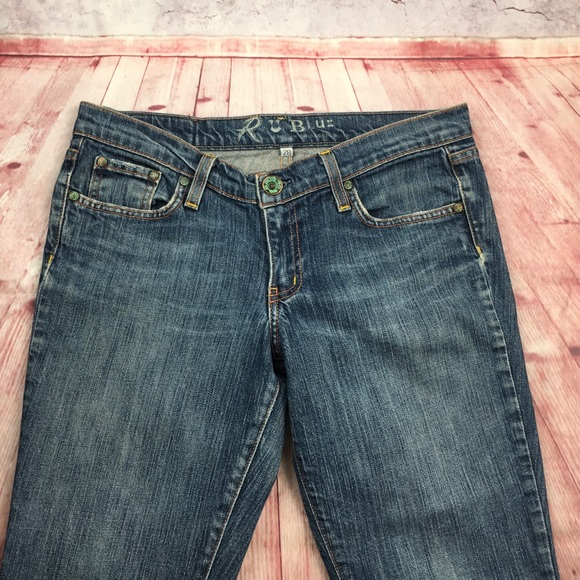 ➡️R U Blue Straight Leg Denim Jean Size 28x28” - Picture 2 of 12